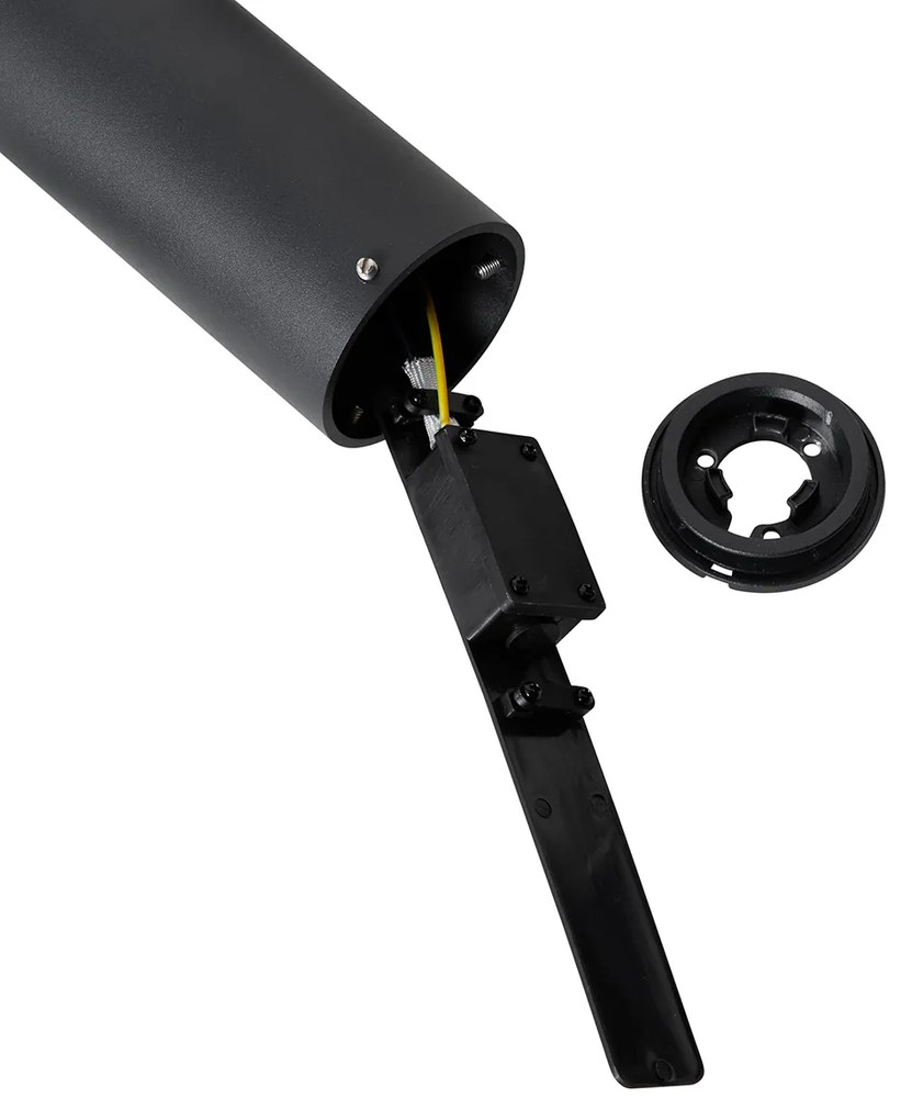 Stojaca vonkajšia lampa čierna 50 cm nastaviteľná - Duo