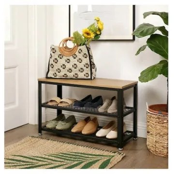 Botník DAVOR hnedý/čierny