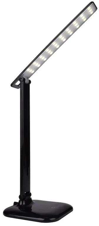 PLX LED stolná stmievateľná kancelárska lampa ILLINOIS, 9W, teplá biela, čierna