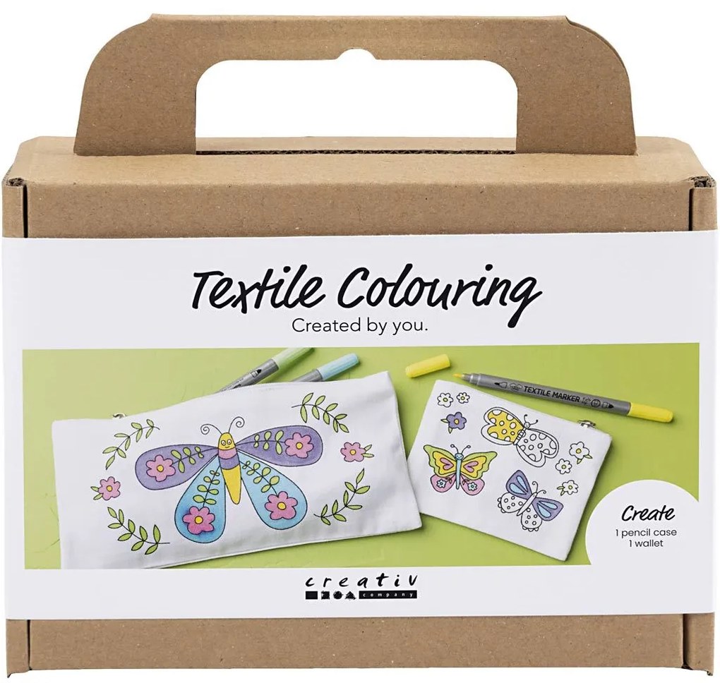 Kreatívna sada Mini Craft Kit Textile Colouring Butterflies