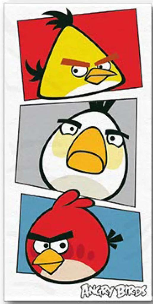 Halantex Osuška Angry Birds bielá froté 70/140 cm
