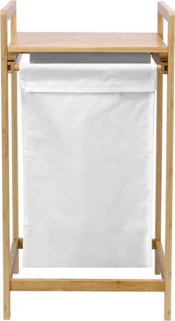 Kôš na bielizeň bambusový HANOI 40 l biely