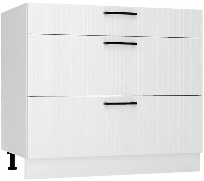 Skrinka do kuchyne  Kate d90pc s/3 biely hrášok