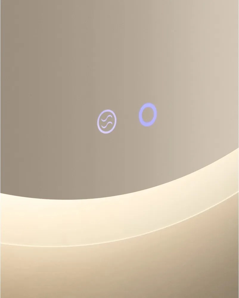 Nástenné zrkadlo s osvetlením ø 60 cm Mervi – Kave Home