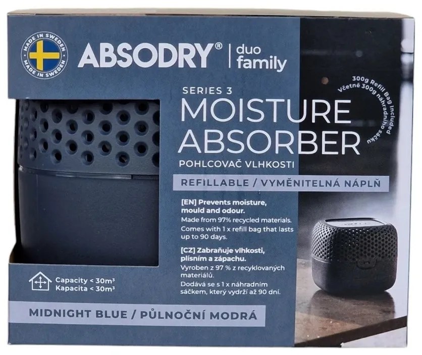 Everbrand pohlcovač vlhkosti Absodry Duo Family Bag 3-series, do 30 m3, Midnight Blue