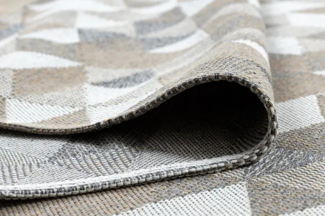 Koberec EKO SIZAL BOHO Casa Trojuholníky 2816 krém / taupe