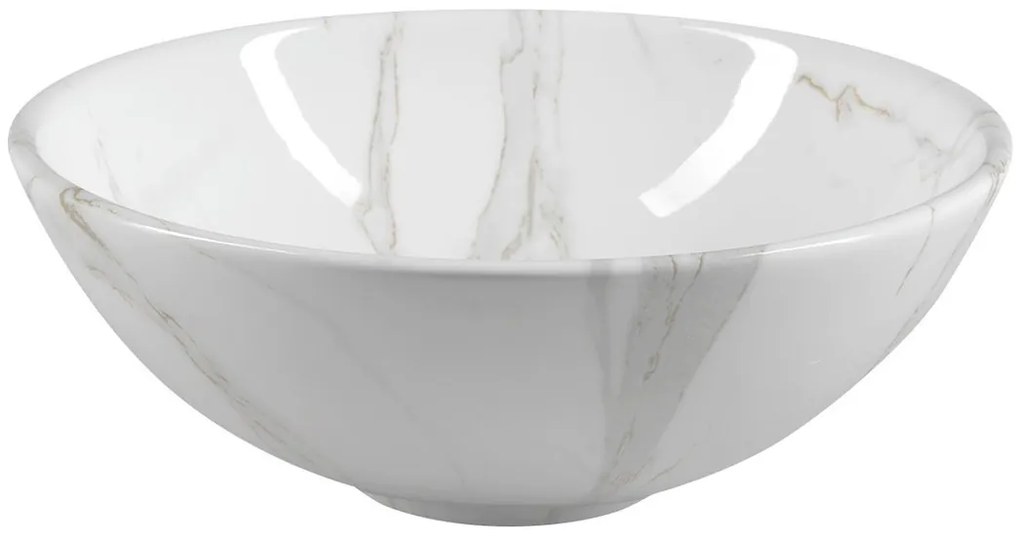 Sapho Sapho, DALMA keramické umývadlo 42x16,5x42 cm, carrara, MM117
