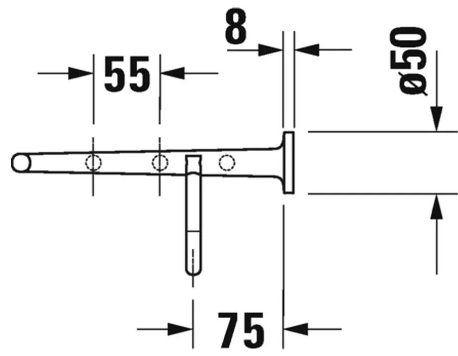 Duravit Starck T - Polička na uterák, chróm, 0099441000