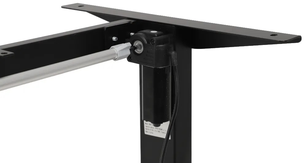 Výškovo nastaviteľný elektrický stôl BestBerg BBAT-14BB / rozmer 140x70 cm / výška 93,4-125,4 cm / čierny