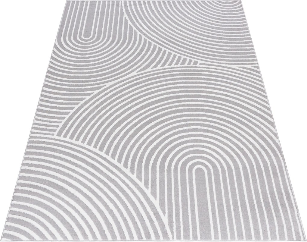 TA Koberec NG89A ŠEDÁ/BIELA ELLEN Rozmer: 180x250 cm