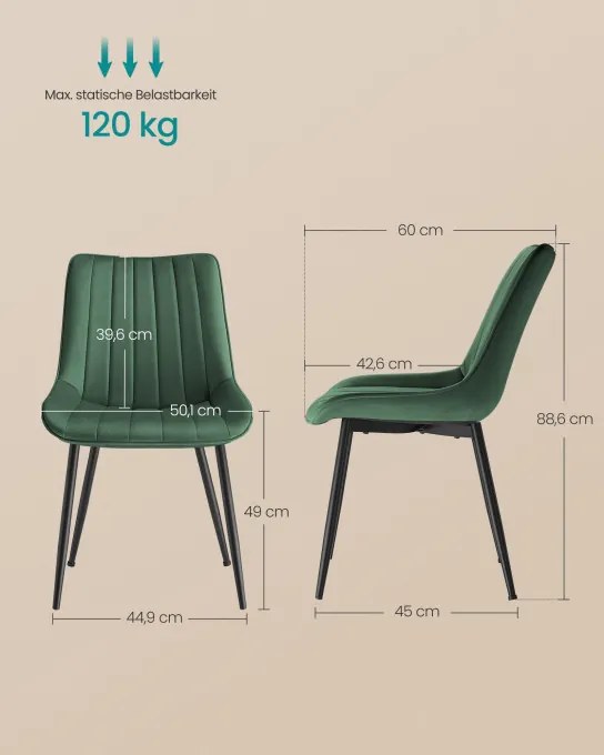 Set dvoch jedálenských stoličiek LDC090C01 (2 ks)