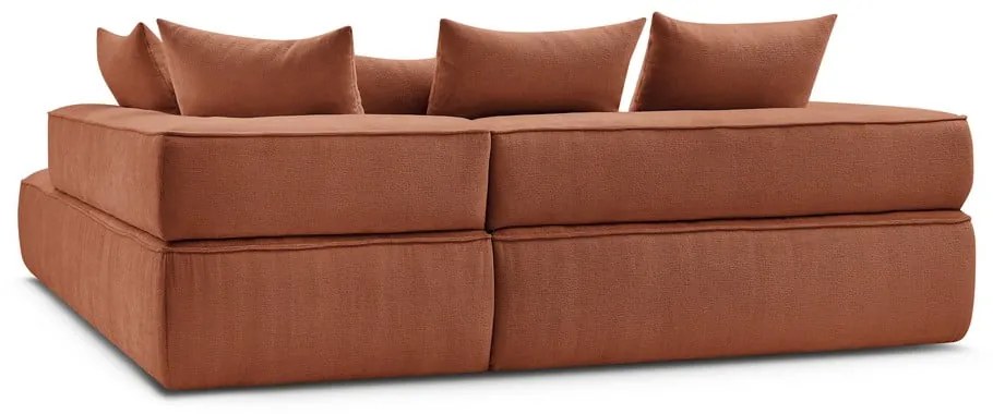 Terakotová ženilková rohová pohovka (pravý roh/do L) Whesley – Bobochic Paris