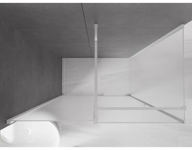 Mexen Velar, sprchový kút s posuvnými dverami 160 x 75 cm, 8mm sklo námraza, chrómová, 871-160-075-31-01