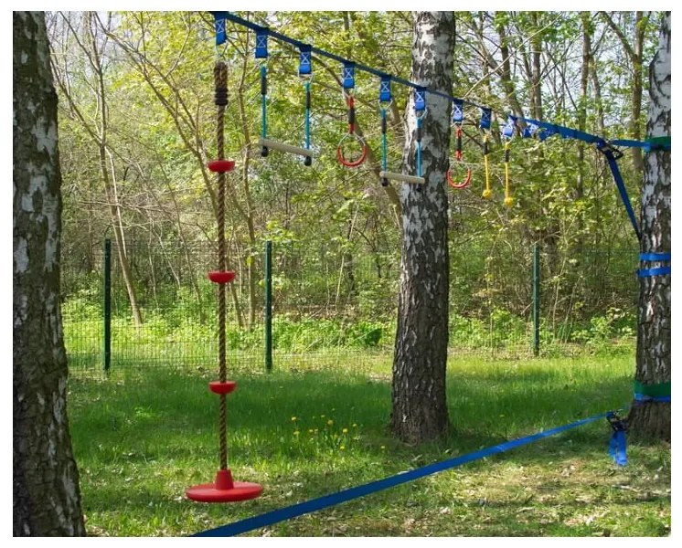 Prenosná prekážková dráha pre deti - lanový park 123498