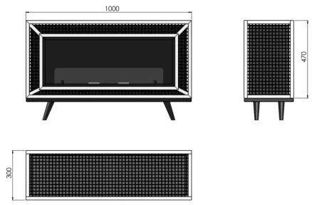 InFire - BIO krb 100x47 cm industriálny