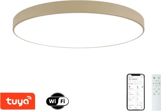 Brilagi-LED Stmievateľné svietidlo POOL SMART LED/128W/230V 100 cm béžové Wi-Fi Tuya+diaľkový ovládač