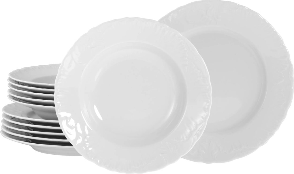 XXXLutz JEDÁLENSKÝ SERVIS Rokoko weiss 12-dielne Creatable - Online Only bytové doplnky - 007768068802
