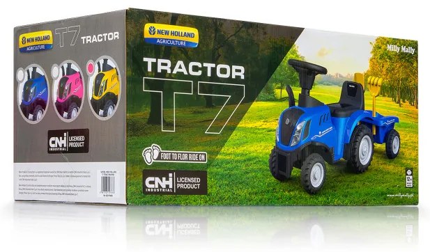 Odrážadlo New Holland T7 traktor žlté