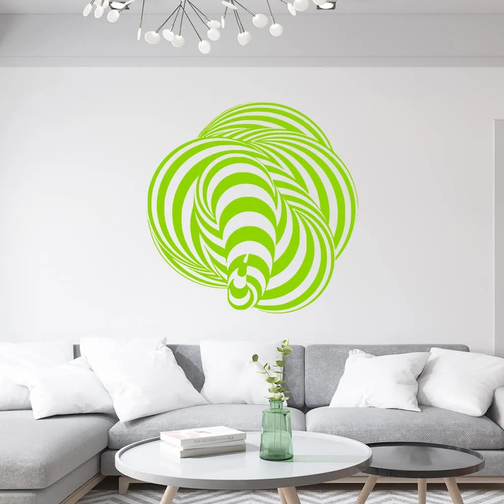 Veselá Stena Samolepka Abstraktná špirála Farba: fialová, Veľkosť: 60 x 60 cm