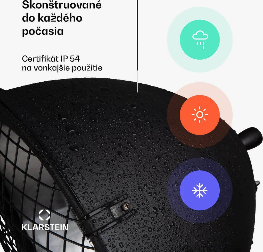Blumfeldt Heatspot, terasový ohrievač, 900/1200/2100 W, IR ComfortHeat, čierny