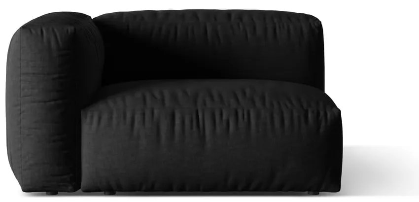 Čierny modul pohovky (ľavý roh) Martina – Micadoni Home