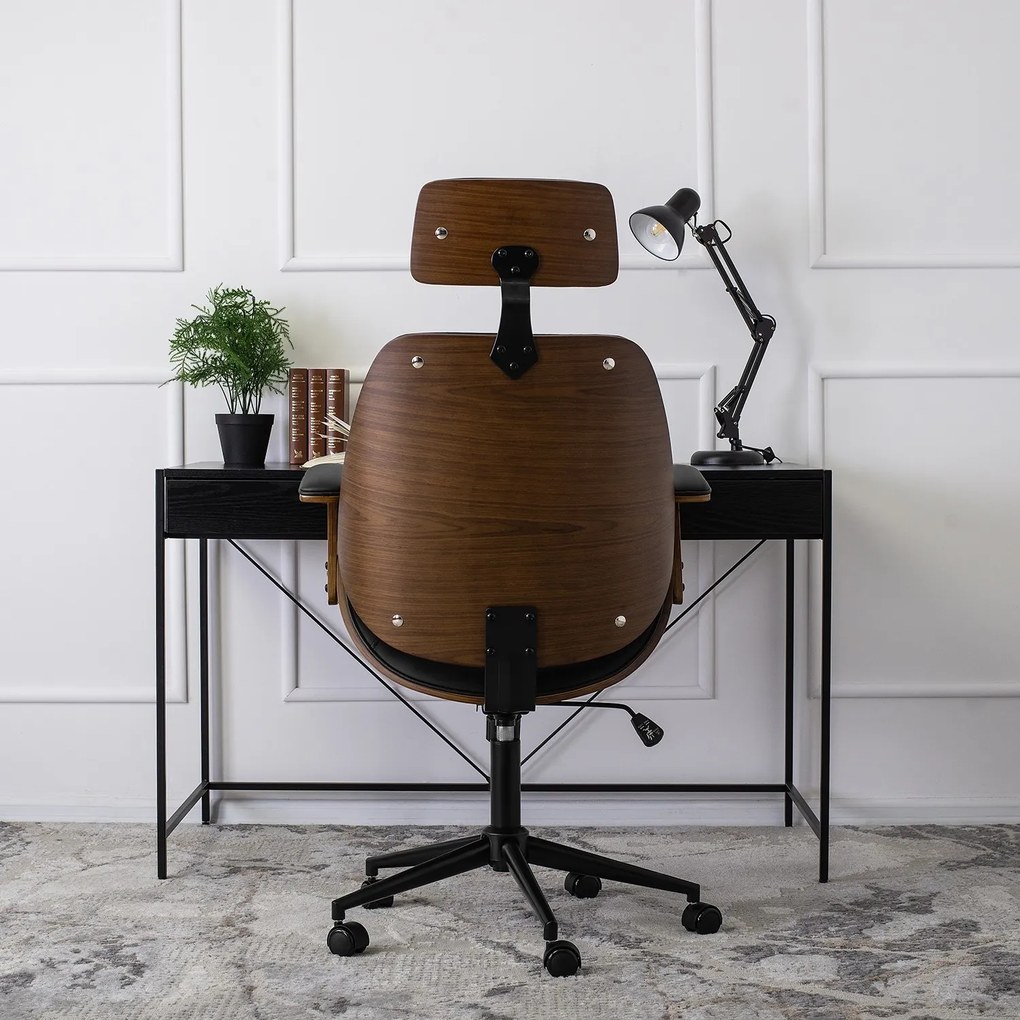 Kancelářská židle Fabian ořech/černá