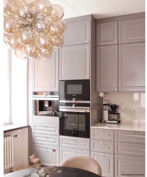 ByRydens 4200440-5503 - Luster na lanku GROSS 8xG9/4W/230V dymová/hnedá