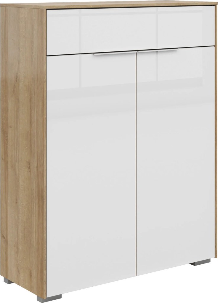 XXXLutz KOMODA, biela, farba duba, 81/110/37 cm Voleo - Komody - 002427020423