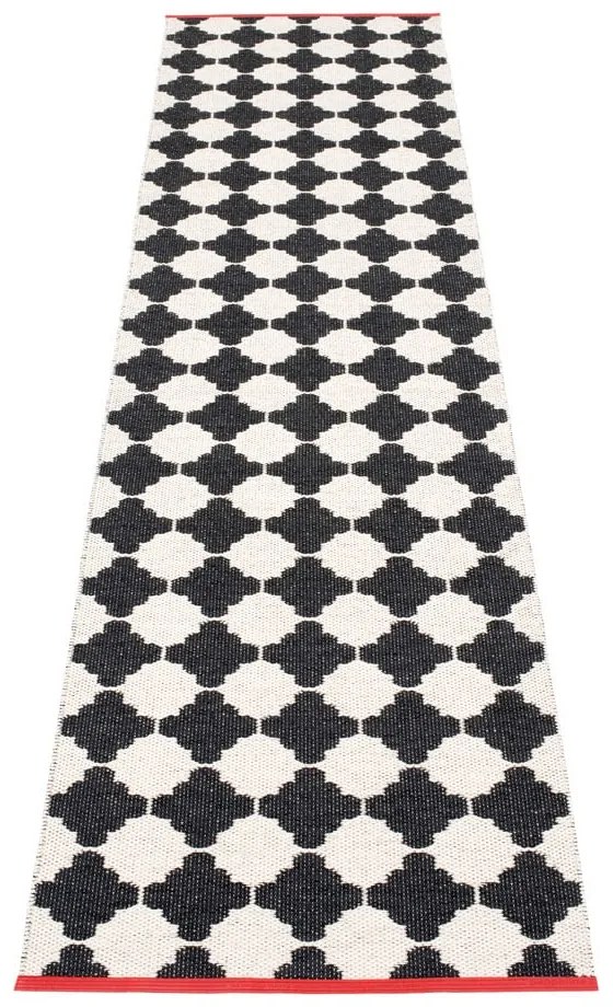 Čierno-biely vnútorný a vonkajší behúň 70x300 cm Marre Black Coral – Pappelina