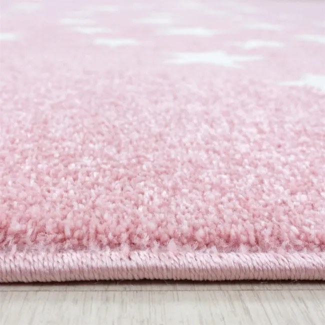 Detský koberec Bambi hviezda ružový