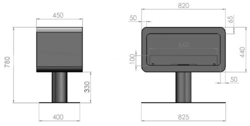 InFire - BIO krb 82,5x78 cm 3kW biela
