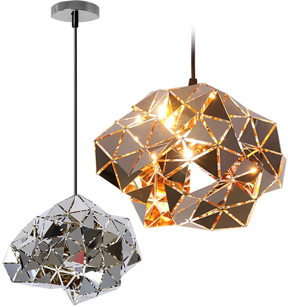 Toolight - Zrkadlová stropná lampa APP496-1CP, chrómová, OSW-00555
