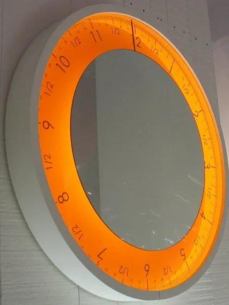 Designové LED hodiny Diamantini + Domeniconi 307P Solo Ora 50cm D + D barevnice LED LED oranžová / rám černý