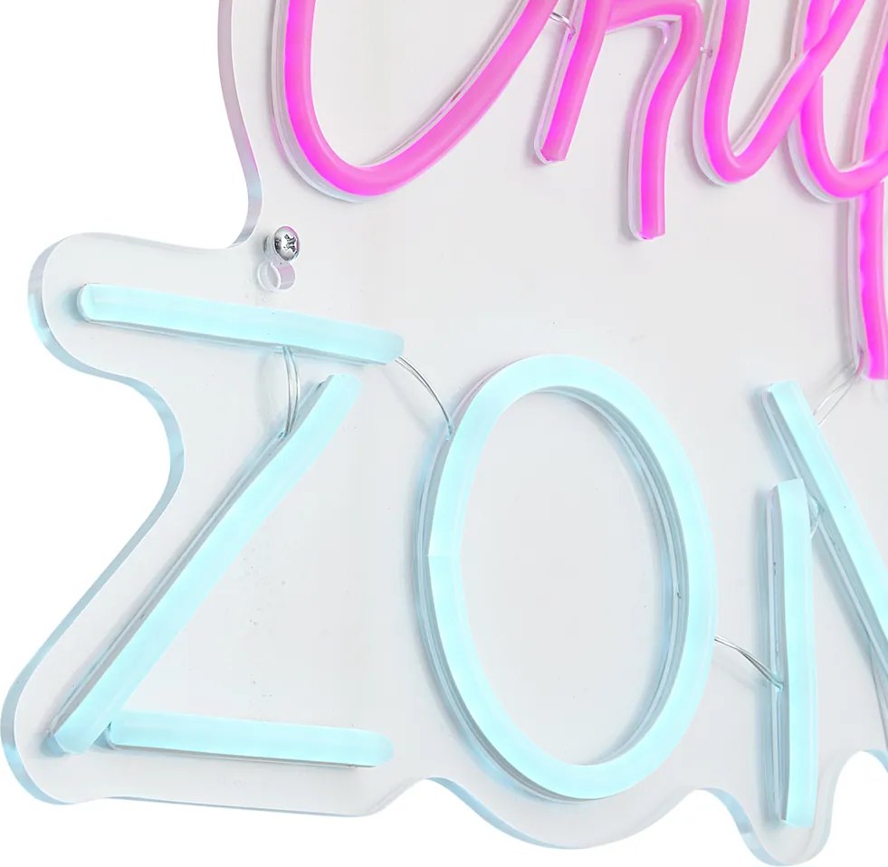 Neónové nástenné svietidlo ružové s modrým vrátane LED - Chill Zone