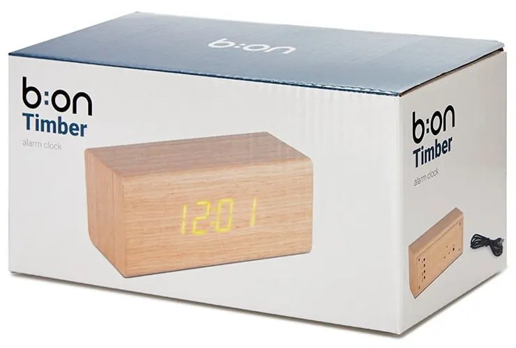 Digitálny stolný budík Timber – Balvi