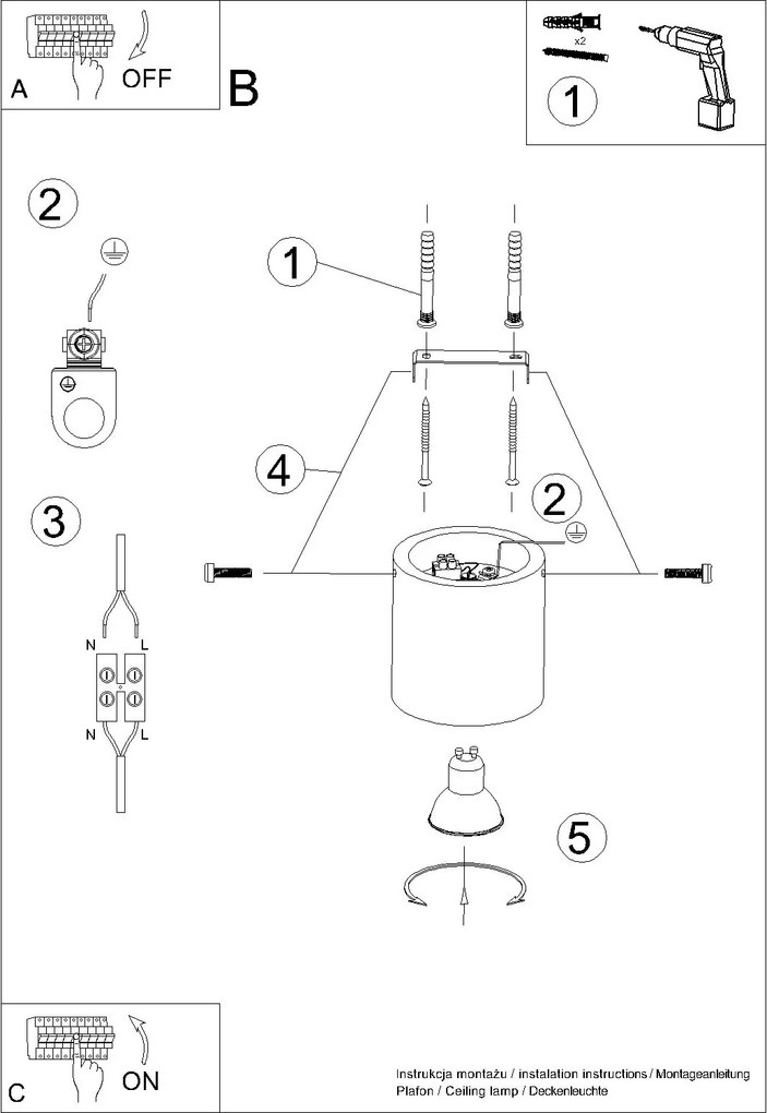 Stropné svietidlo Orbis, 1x béžové betónové tienidlo