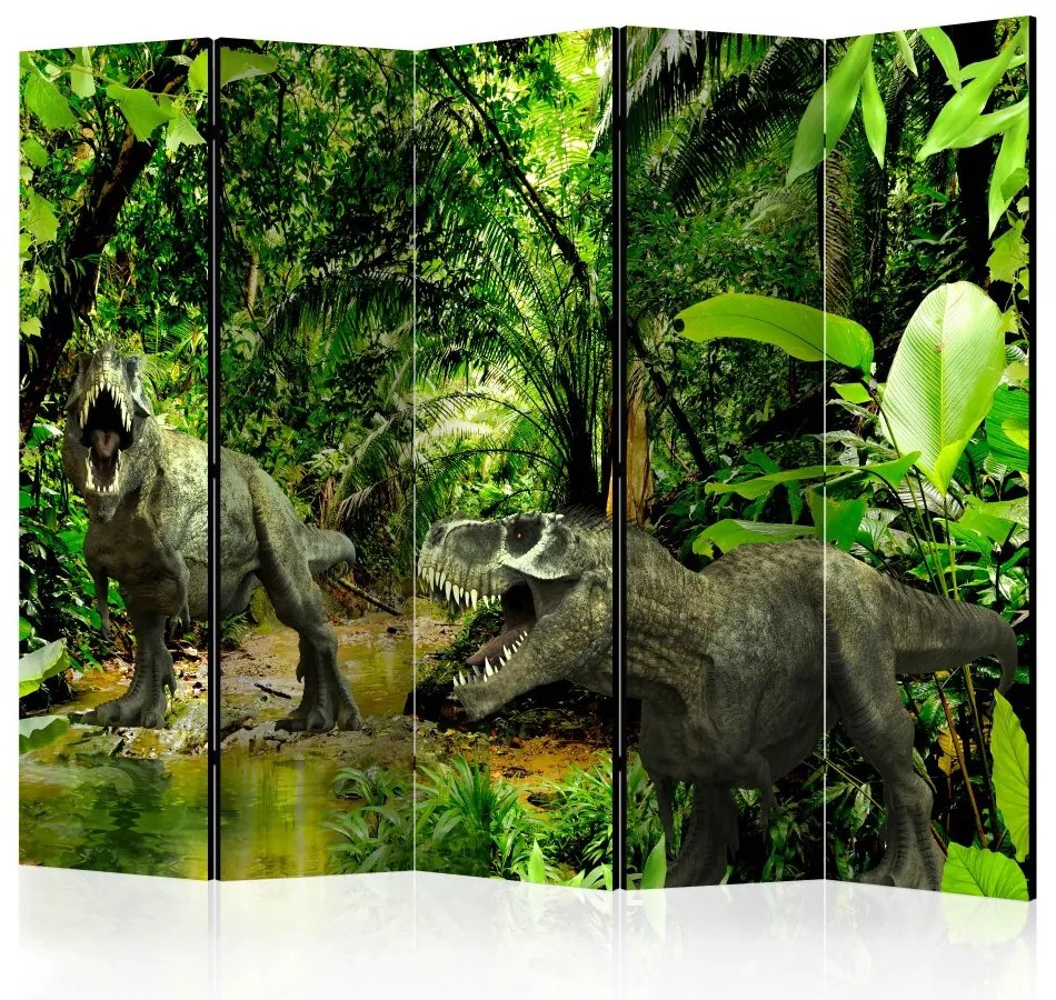 Artgeist Paraván - Dinosaurs in the Jungle II [Room Dividers]