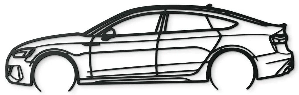 drevko Obraz na stenu RS 5 Sportback Rozmer obrazu: 26,5 x 86 cm, Farba dekorácie: Čierna