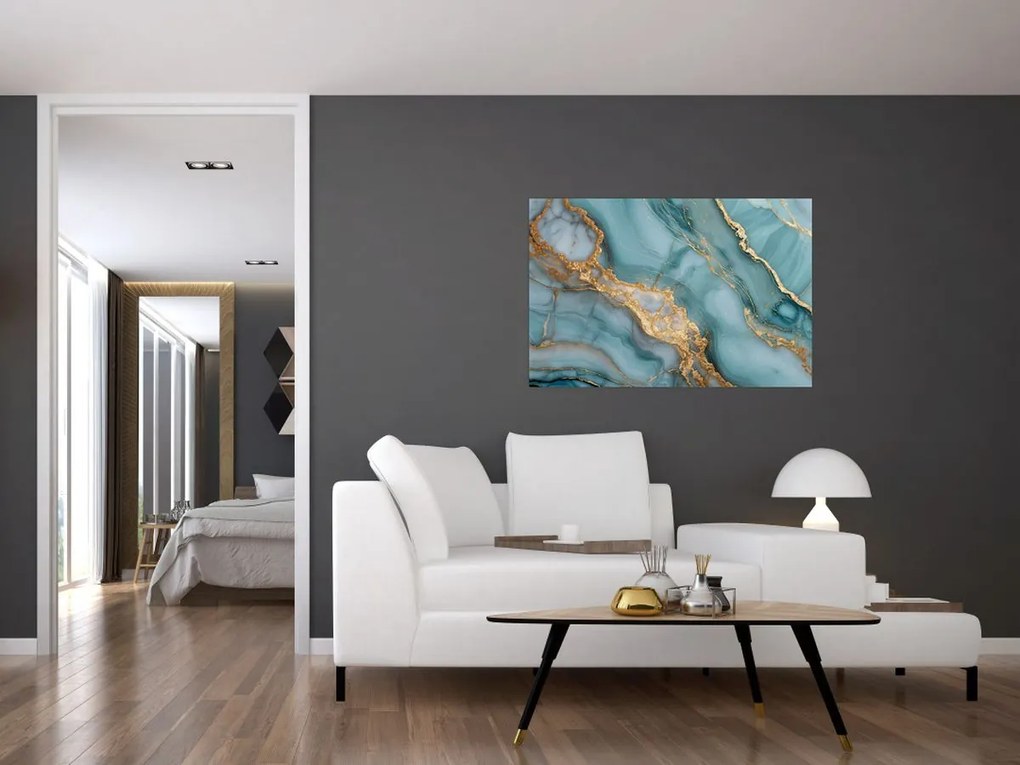 Obraz - Tyrkysový mramor (90x60 cm)