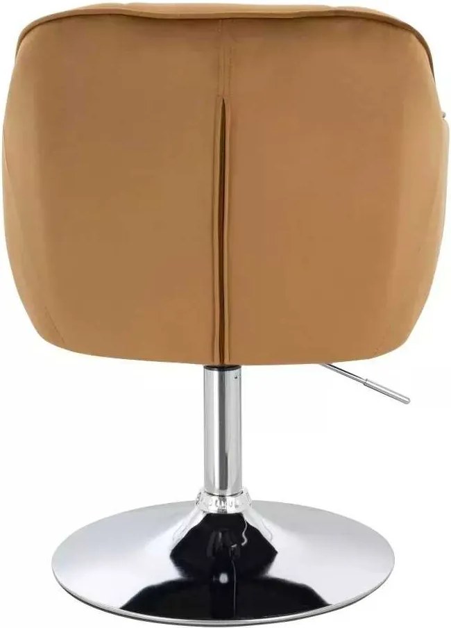 LuxuryForm DESIGN Stolička AVOLA VELUR na striebornom tanieri - medová