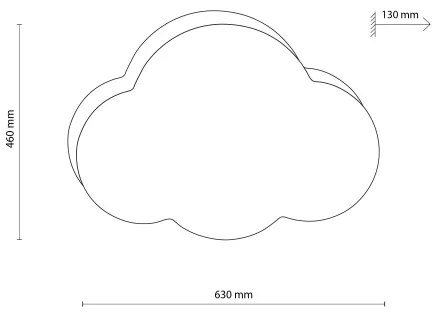 Brilagi - Detské stropné svietidlo NIMBUS 4xE27/15W/230V 46x63 cm sivé