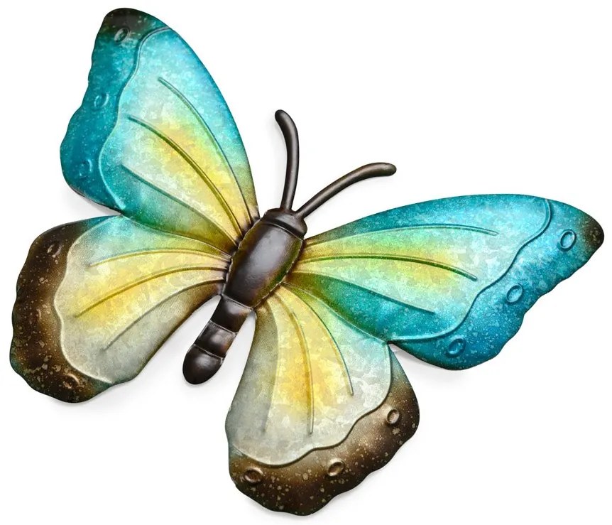 Nástenná kovová dekorácia motýľ BUTTERFLY 40 cm - viac farieb Farba: Fialová