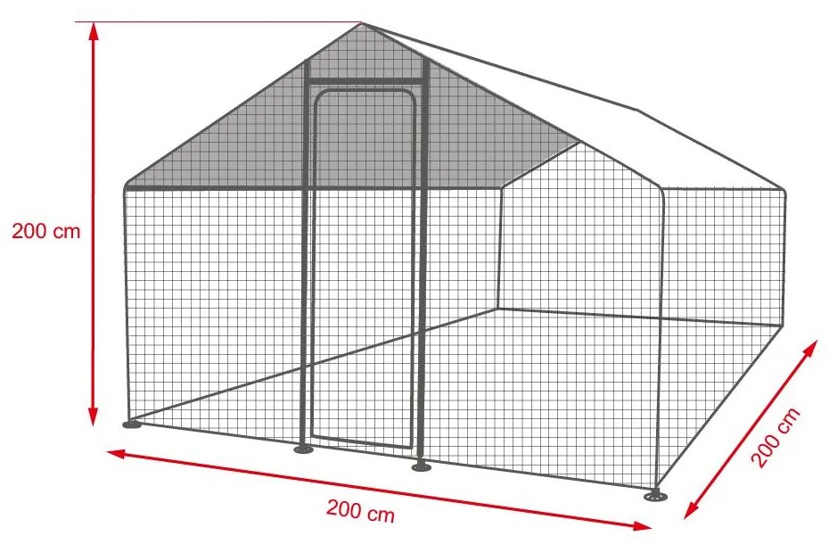 Výbeh pre hydinu Avenberg LOKI S 2 x 2 x 2 m