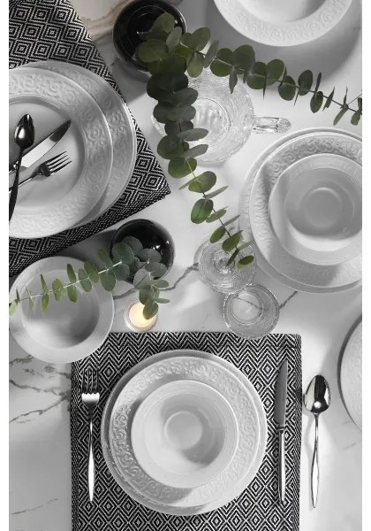 18-dielna jedálenská súprava, biela/porcelán