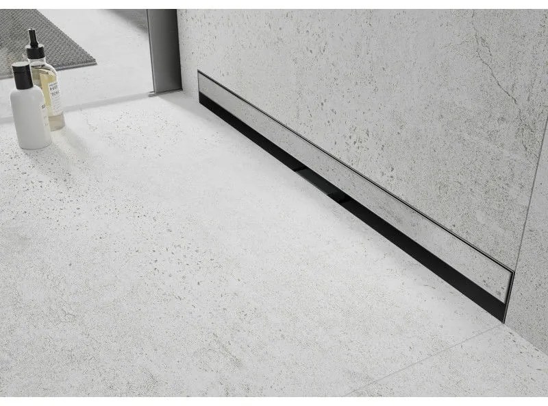 Mexen Flat nerezový sprchový žľab na stenu 50 cm vzor WALL, 1030050