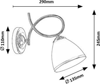 Brilagi - Nástenné svietidlo FRED 1xE27/60W/230V lesklý chróm