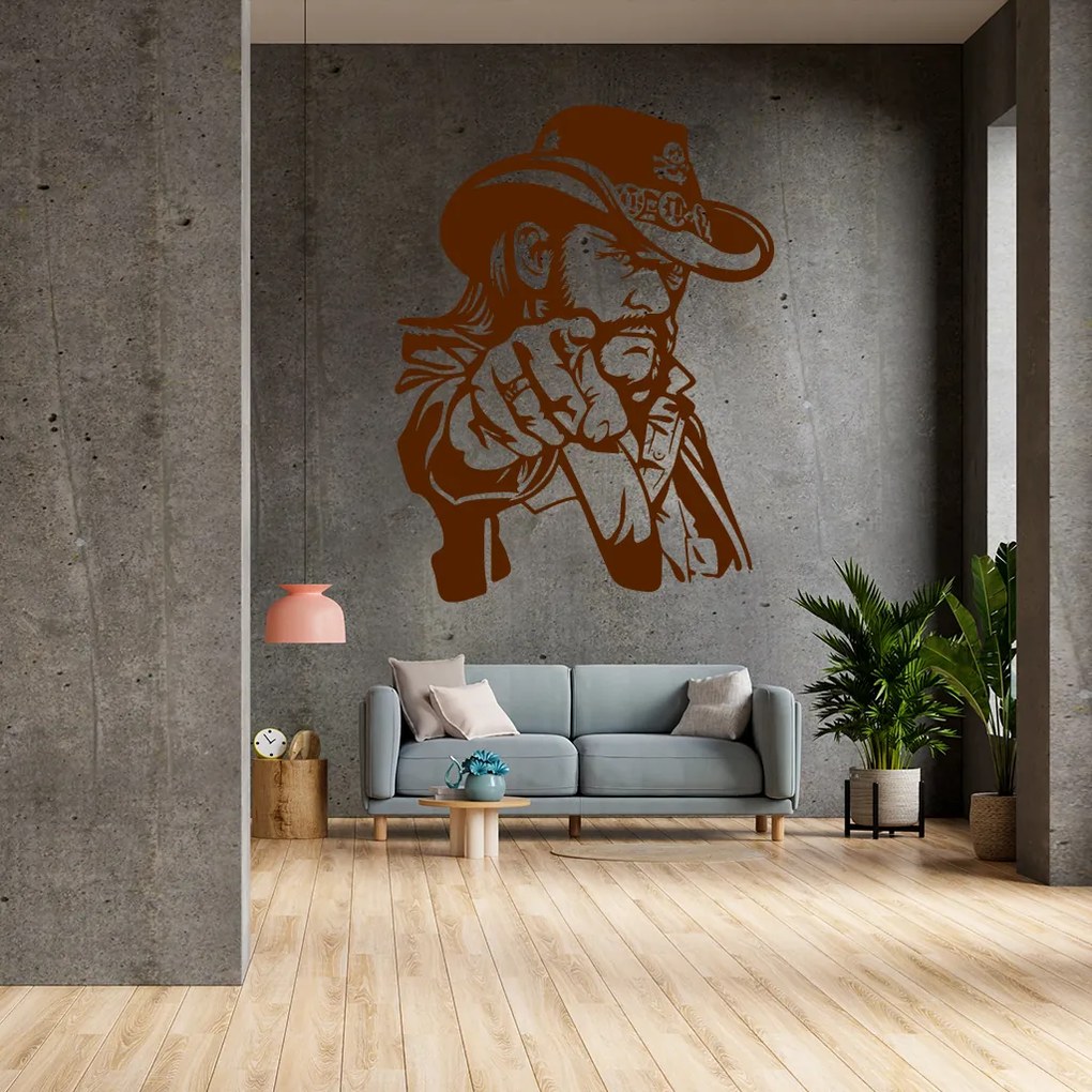 Veselá Stena Samolepka Lemmy Kilmister Farba: šedá, Veľkosť: 100 x 77 cm