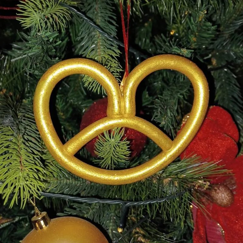 DECOLED Pretzel, 15 x 11 cm, zlatý