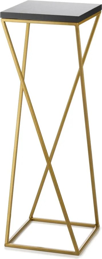 STOJAN NA KVETINÁČ LOFT7 70X24X24 CM ZLATÁ/ČIERNA