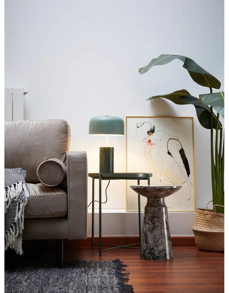Sivý odkladací stolík Kave Home Kesbury, výška 46 cm